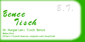 bence tisch business card